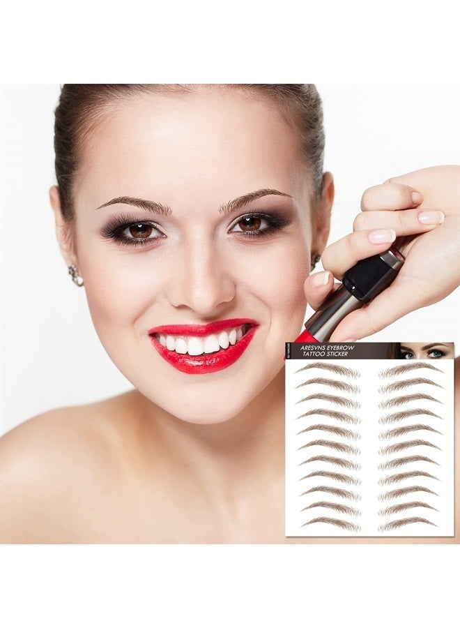 Aresvns 4D Eyebrow Tattoo Brown 66 Pairs! Waterproof Imitation fake eyebrows (Only for People without Eyebrows) Christmas Gift - Image 5