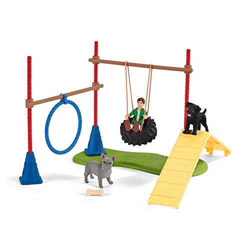 Schleich Farm World Farm Toys for Girls and Boys Ages 38 14Piece Playset Puppy Agility Training at The Dog Park - Image 1