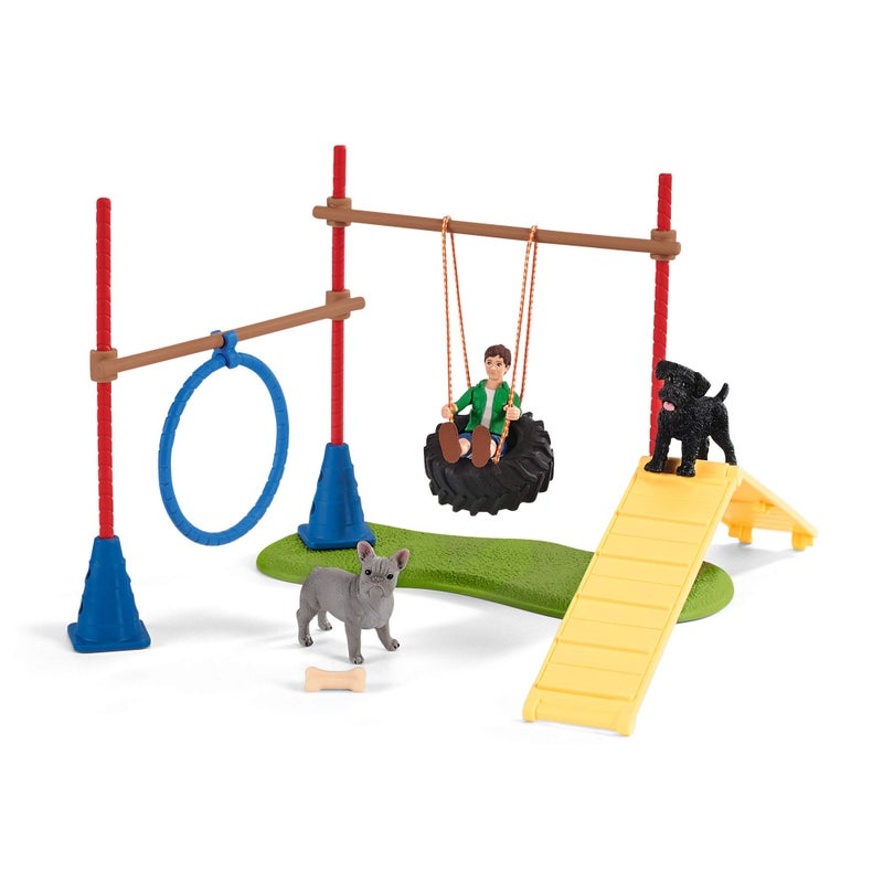 Schleich Farm World Farm Toys for Girls and Boys Ages 38 14Piece Playset Puppy Agility Training at The Dog Park - Image 2