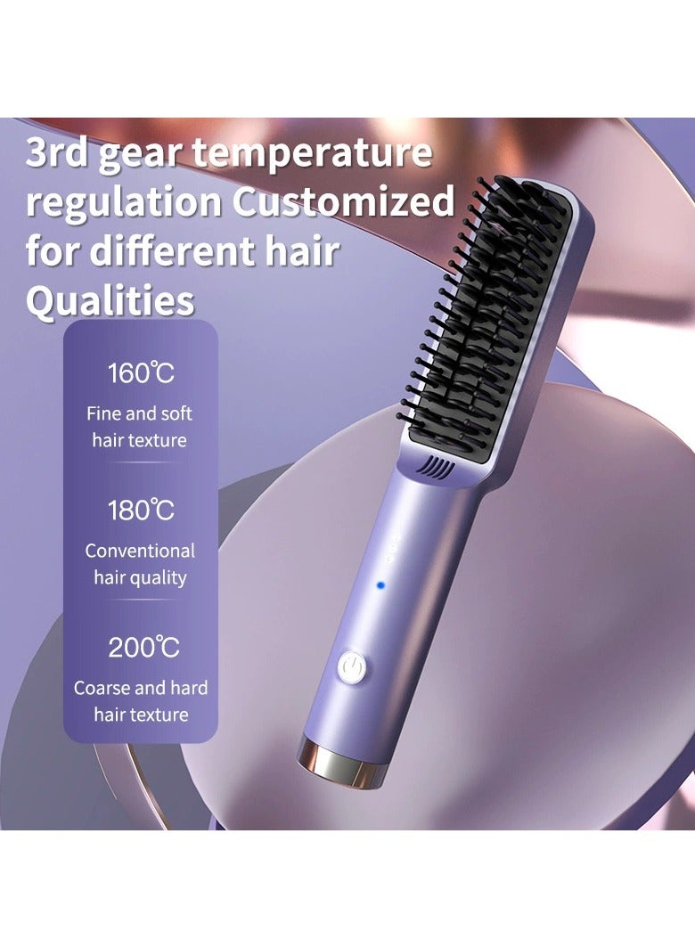 Hair Straightening Comb, Soft Ionic Hair Straightening Comb for Hair Care - Image 3