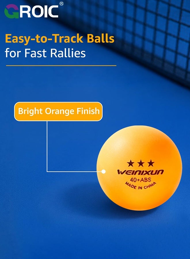 GROIC 10 PCS Ping Pong Balls,Table Tennis Balls, Premium 40+ ABS Regulation Ping Pong Balls for Competition & Training,3 Star Advanced Training Ball - Image 3