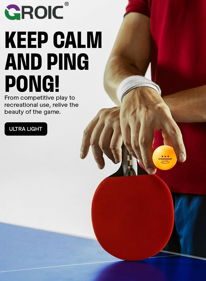GROIC 10 PCS Ping Pong Balls,Table Tennis Balls, Premium 40+ ABS Regulation Ping Pong Balls for Competition & Training,3 Star Advanced Training Ball - Image 4