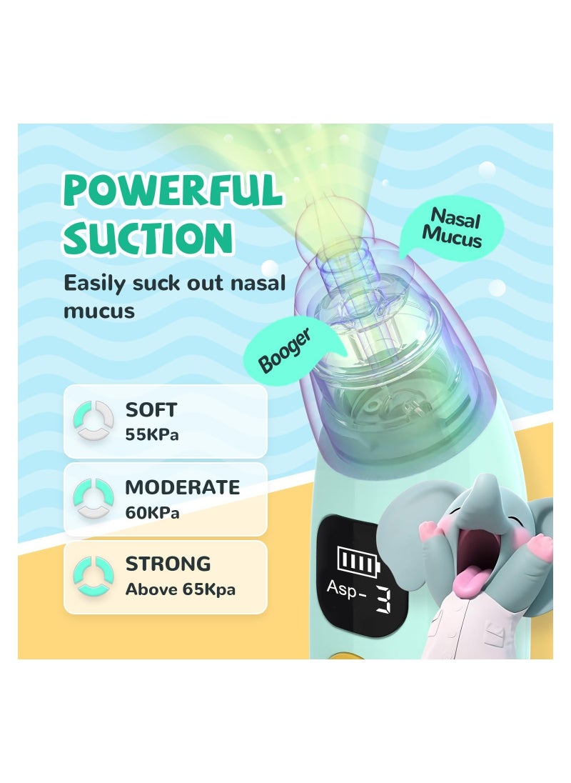 Generic Baby Nasal Aspirator with Light and Music, Includes 3 Tips and Tweezers for Easy Use and Comfort  - Image 2