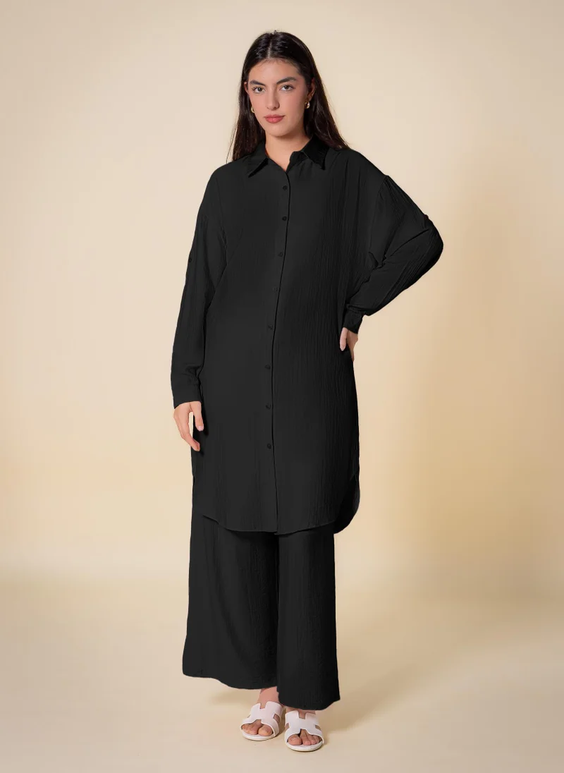 SHAPES LONG MODEST SHIRT SET