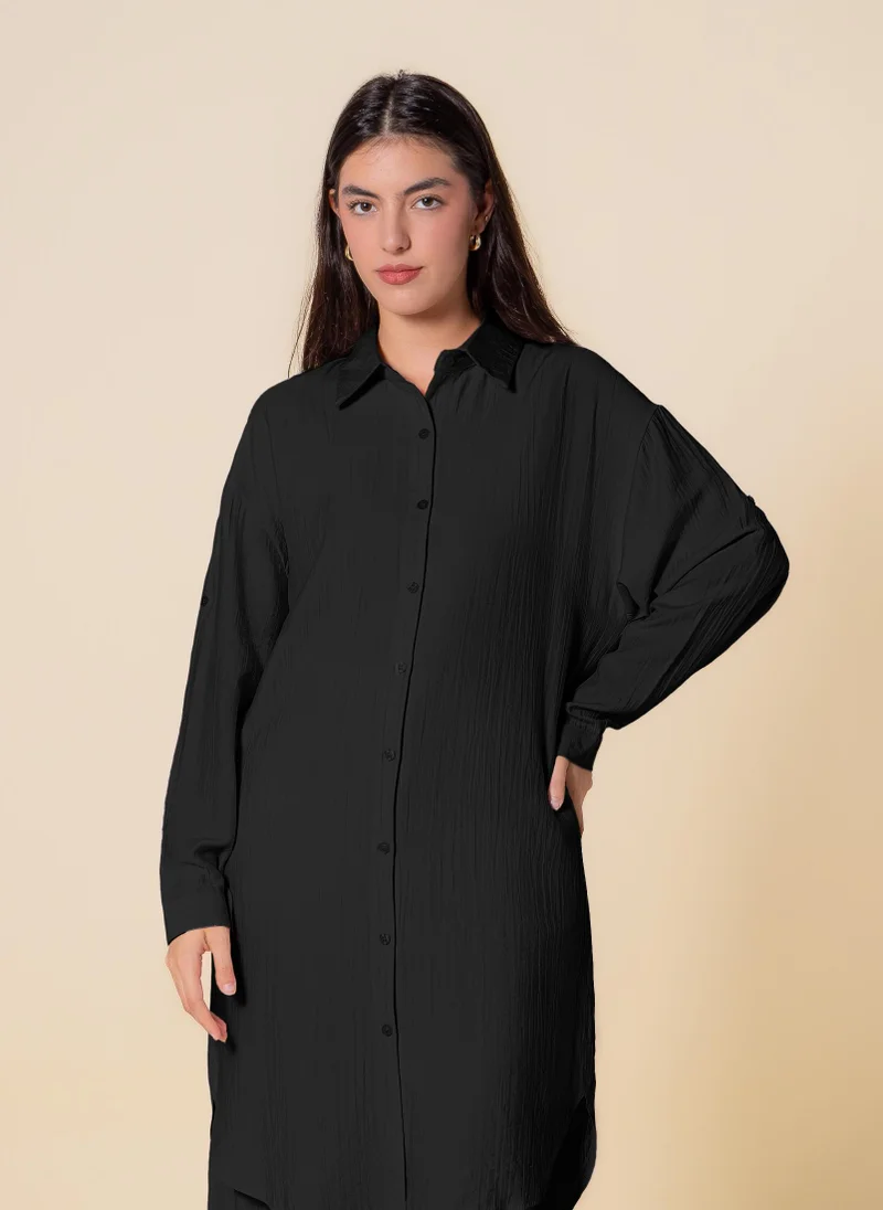 SHAPES LONG MODEST SHIRT SET