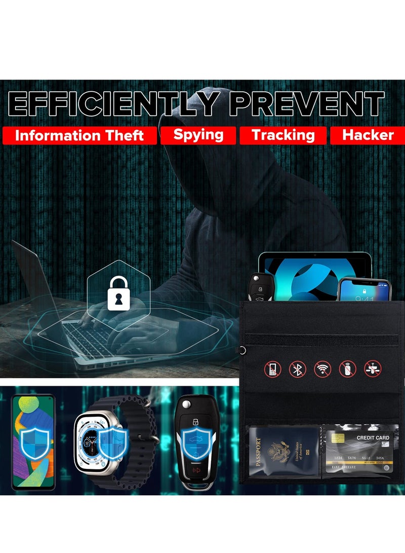 Excefore Faraday Bag for Key Fob Faraday Key Fob Protector Car RFID Signal Blocking Faraday Cage for Anti-Theft Anti-Tracking Anti-Hacking Case Blocker - Image 4