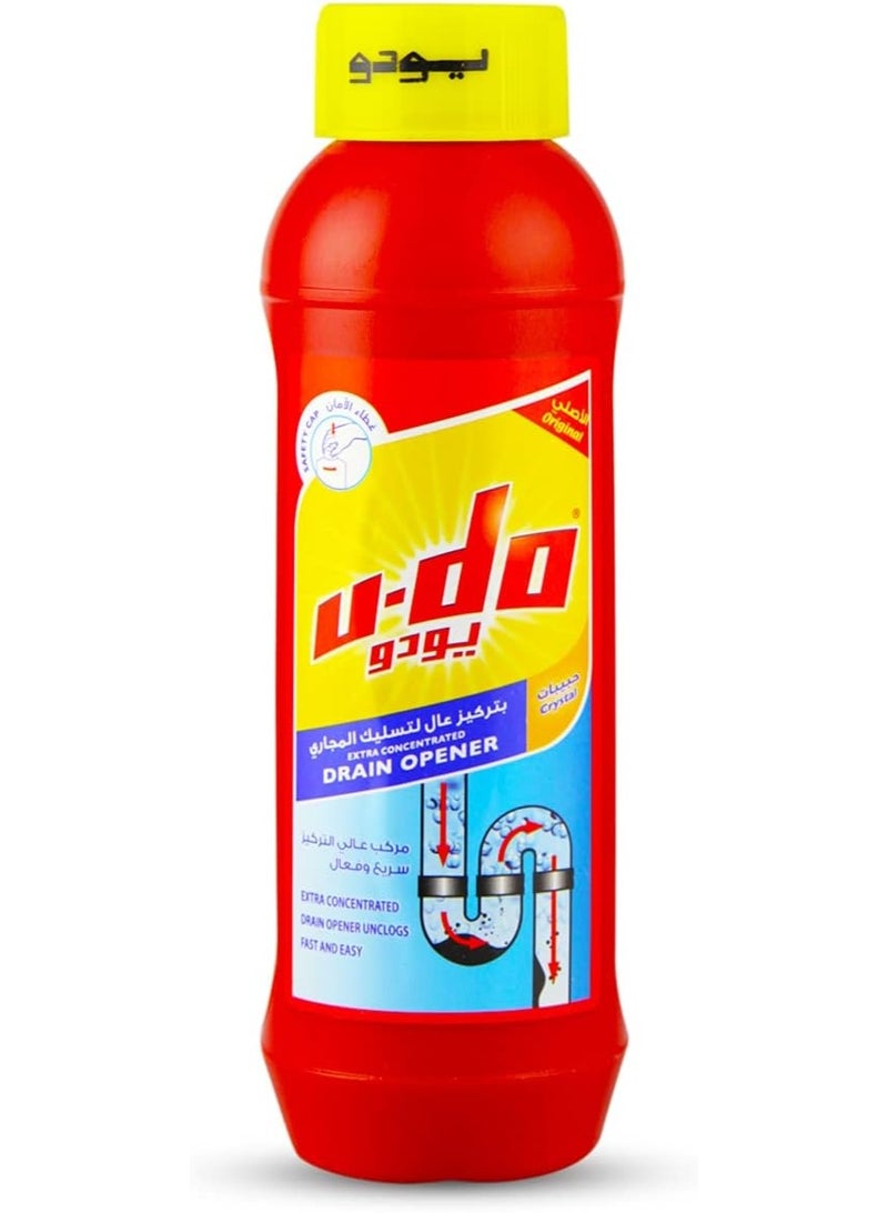 U-Do Extra Concentrated Crystal Drain Opener, 500g