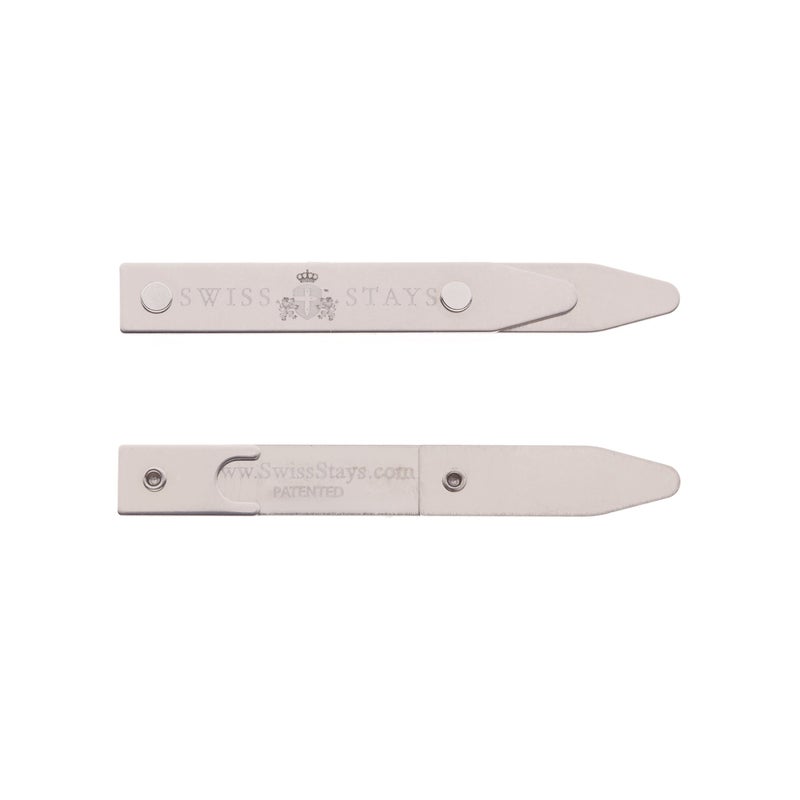 Cuff-Daddy 3 Pairs Adjustable Stainless Steel Collar Stays - Image 5