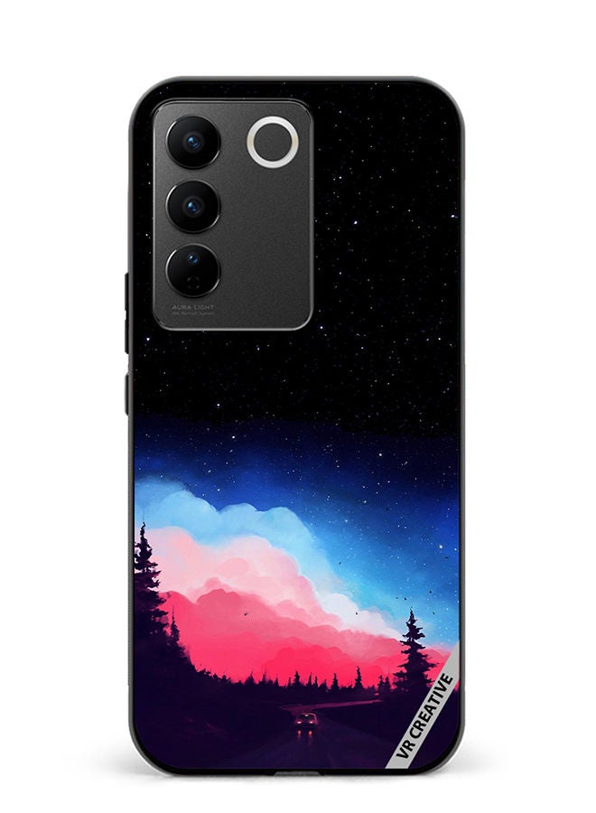 VR CREATIVE Protective Case Cover For Vivo V27e Vibrant Cloud Design Multicolour - Image 1