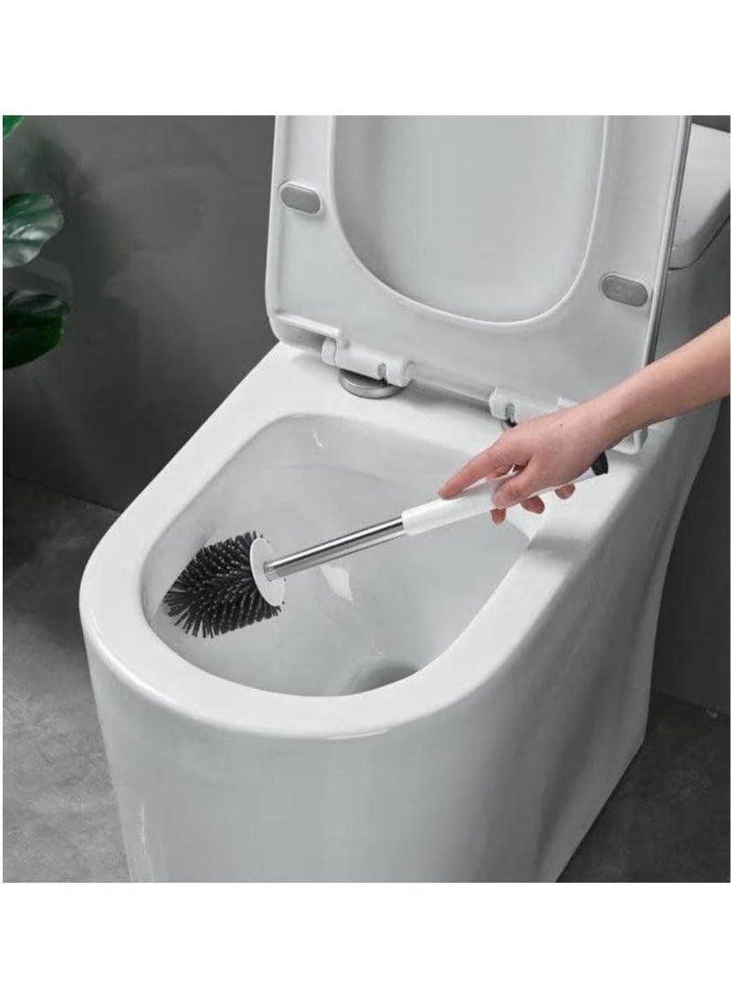 Professional Silicone Toilet Brush with Modern Holder – Wall-Mounted, Flexible, and Unbreakable Design for Deep and Thorough Cleaning Z - Image 3