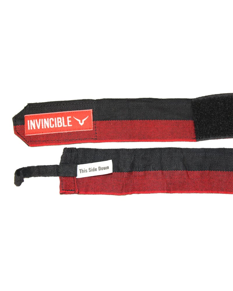 INVINCIBLE Nylon Mexican Style Semi-Stretch Hand Wraps (Black Red, 2.5 Meter) - Image 4