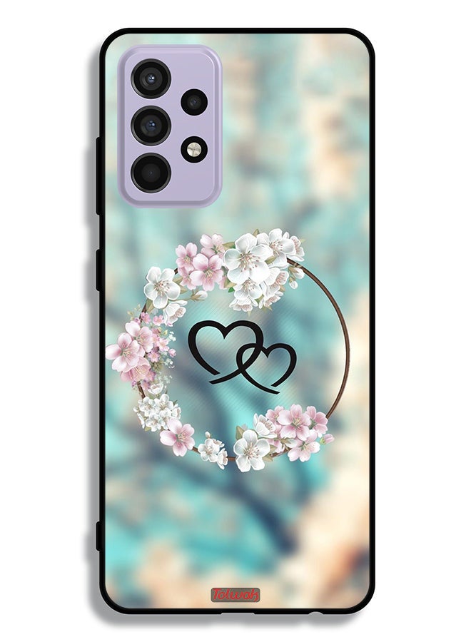 Tolwak Samsung Galaxy A52 5G Protective Case Cover Hearts In Ring Art - Image 1