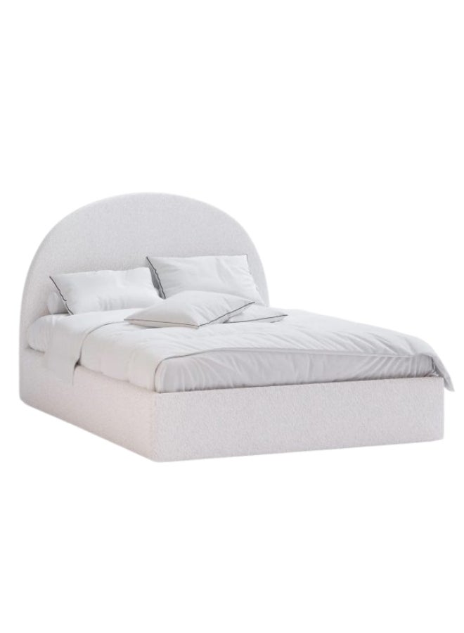 Bed and Mattress Home Nova Nest Upholstered Premium King Size ( Mattress Size 180 X 190 CM ) Off White Color Bed Size 204 W X 188 L CM ( Mattress Sold Separately )  - Image 4