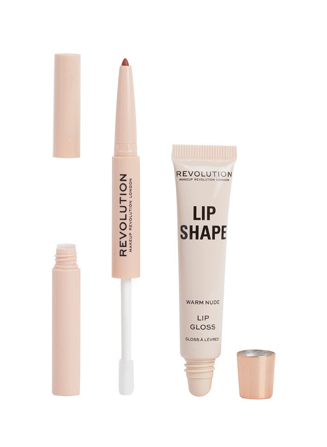 REVOLUTION Makeup Revolution Lip Lift Kit Warm Nude - Image 1