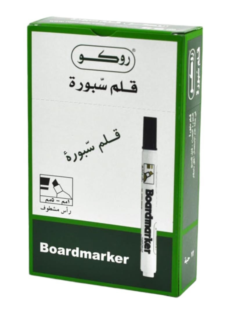 ROCO 12-Piece Whiteboard Erasable Marker Set Black & Magnetic Whiteboard Duster Red Bundle - Image 2