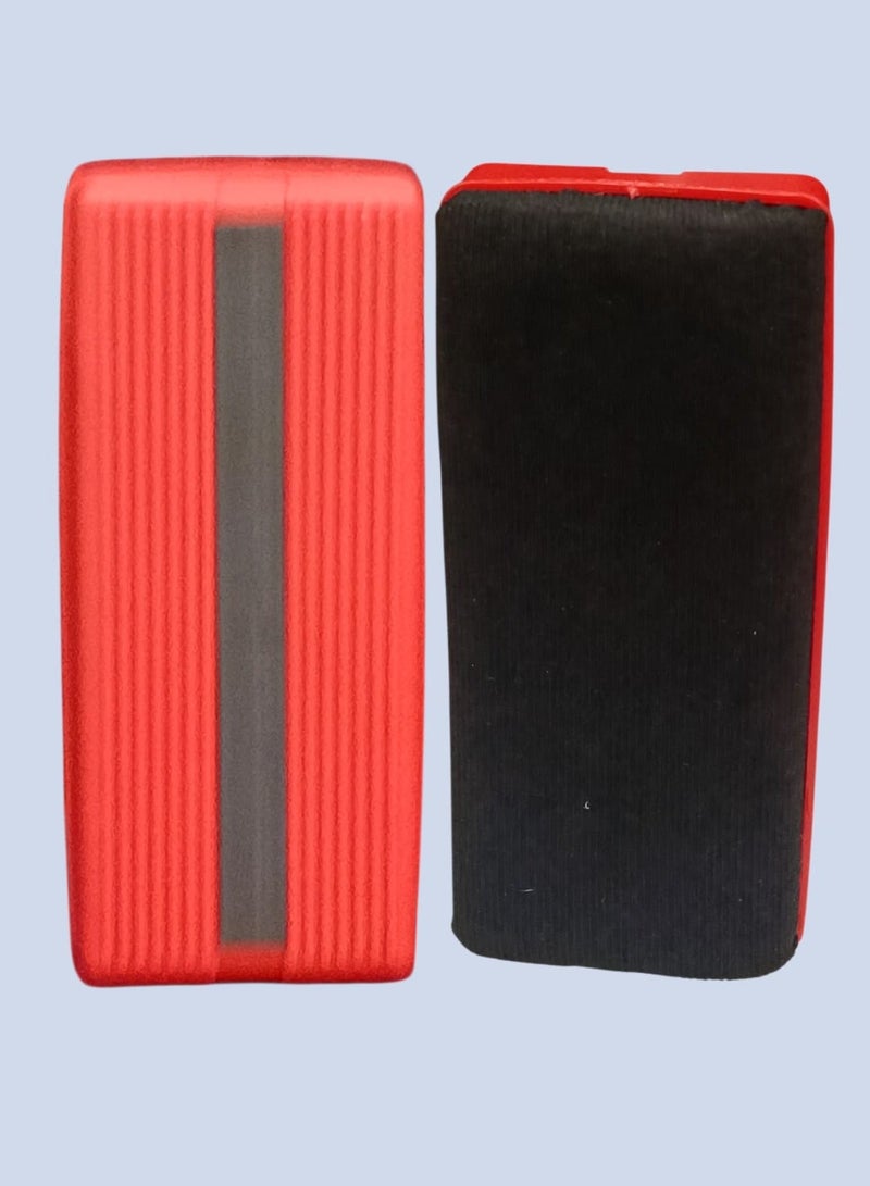 ROCO 12-Piece Whiteboard Erasable Marker Set Black & Magnetic Whiteboard Duster Red Bundle - Image 3