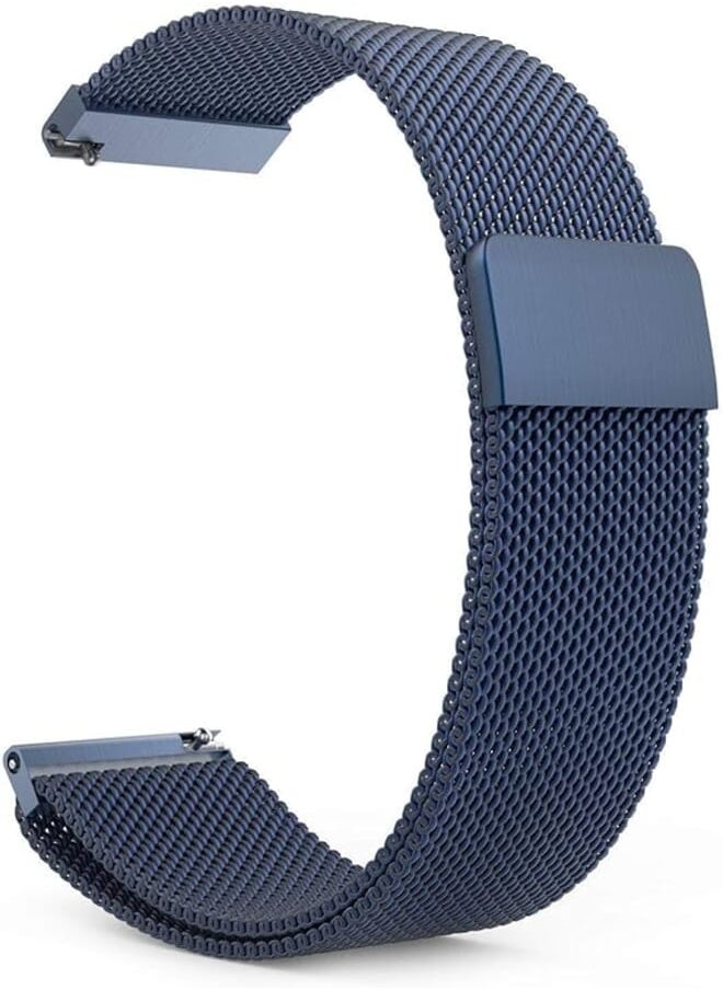 Generic - Generic Gear S3 Watch Band, Milanese Loop Stainless Steel Bracelet Smart Watch Strap for Samsung Gear S3 Frontier / S3 Classic/Moto 360 2nd Gen 46mm Smartwatch, BLUE - Image 1