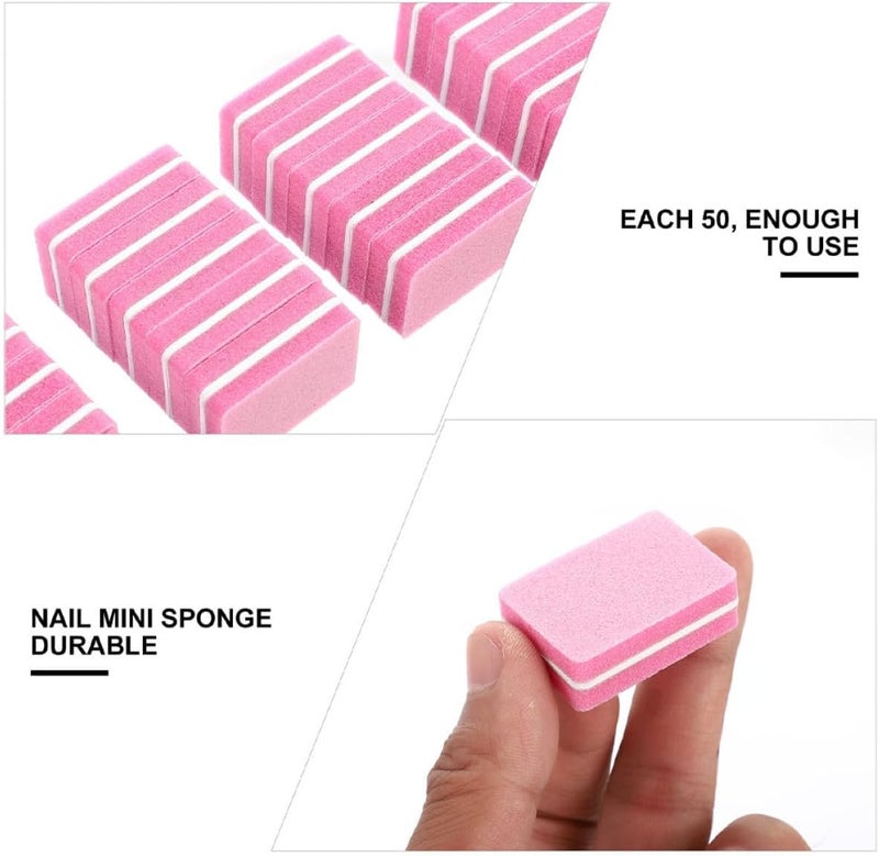 Alipis 100pcs Mini Eva Sponge Nail Files Small Nail Buffing Blocks Care Polishing Tools for Manicure and Pedicure at Home Or Salon Use - Image 3