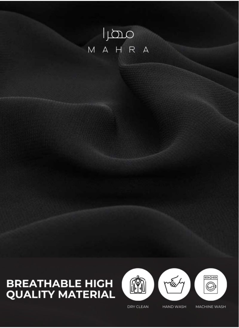 Generic - Saudi Niqab | 12 x 10 Inches | Soft and Breathable Chiffon & Polyester Blend | Customizable Fit | Perfect for Everyday Use, Celebratory Events, Festivals & Religious Gatherings - Image 1