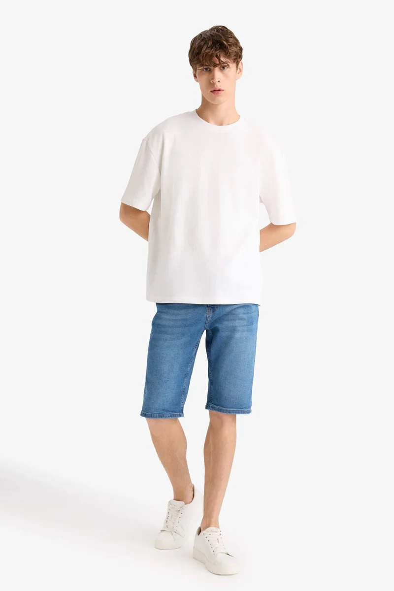 DeFacto Regular Fit Denim Bermuda