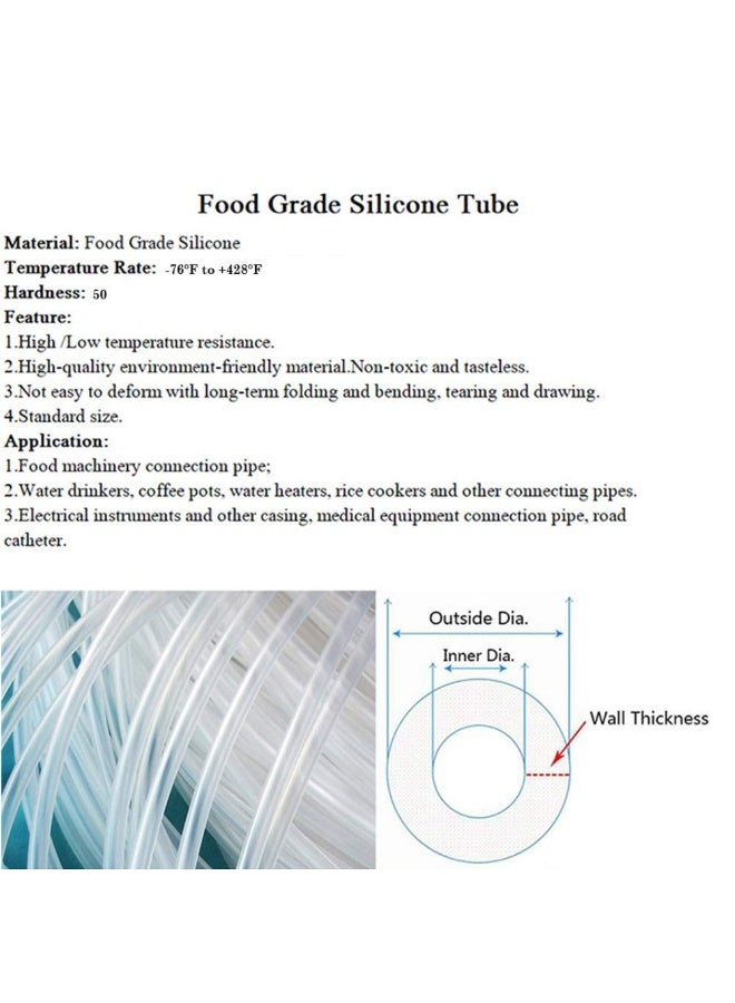 Silicone Tubing 12mm (1/2") ID x 16mm OD, Food Grade High-Temperature Clear Hose for Home Brewing & Liquid Transfer, 3 Meter - Image 5