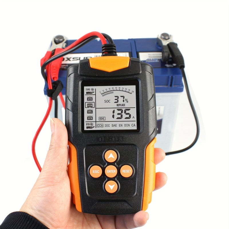 Orange FBT200 12V 24V Car Battery Tester Digital Display Lead Acid Internal Resistance Measuring Instrument Motorcycle Battery Analyzer - Image 2