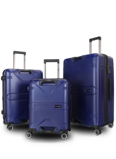 Trolley Luggage Set of 3 PCS TPC Hard Side Spinner Wheels with TSA Lock