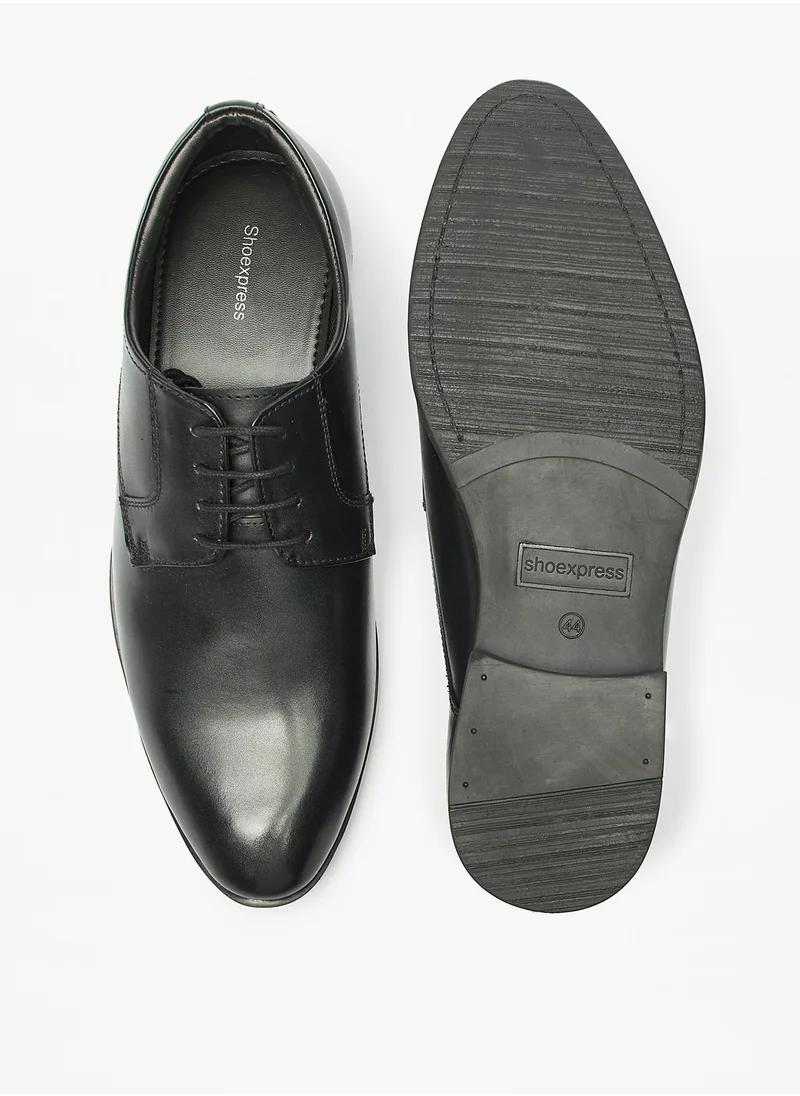 shoexpress Mens Solid Lace Up Derby Shoes