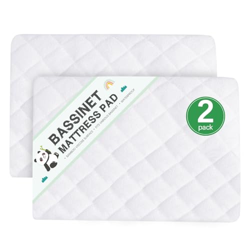 Biloban Waterproof Bassinet Mattress Protector, Fit for 21" x 31" Maxi COSI Iora, Cloud Baby, Yacul and Graco Dreammore Bassinet, Ultra Soft Breathable, Washer & Dryer - Image 1