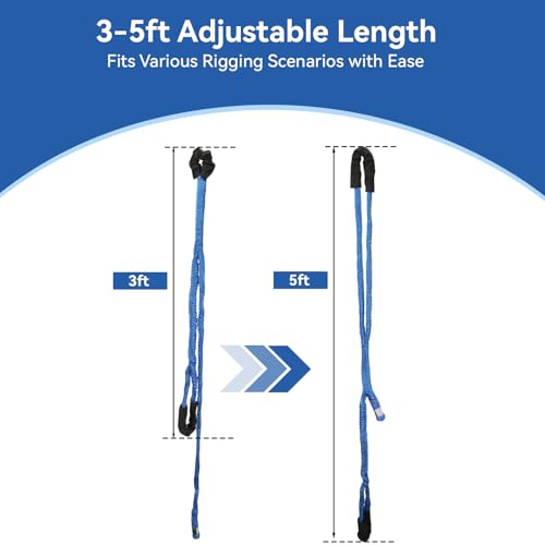 Feiyagoo Arborist Whoopie Sling - 1/2" x 3-5' Adjustable Rigging Sling, Anchor for Port A Wrap - Image 4