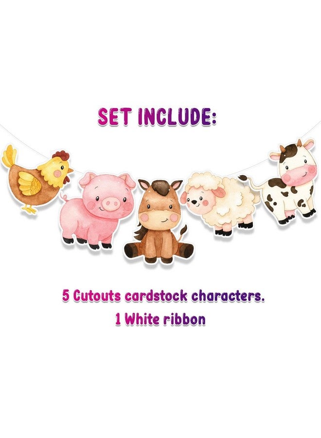 PC لافتة عيد ميلاد حيوانات المزرعة لوازم حفلات حيوانات المزرعة | زينة عيد الميلاد لحيوانات المزرعة - Image 5