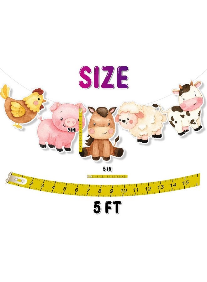 PC لافتة عيد ميلاد حيوانات المزرعة لوازم حفلات حيوانات المزرعة | زينة عيد الميلاد لحيوانات المزرعة - Image 2