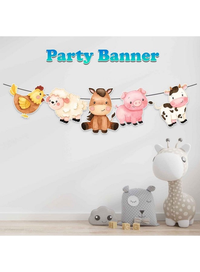PC لافتة عيد ميلاد حيوانات المزرعة لوازم حفلات حيوانات المزرعة | زينة عيد الميلاد لحيوانات المزرعة - Image 4
