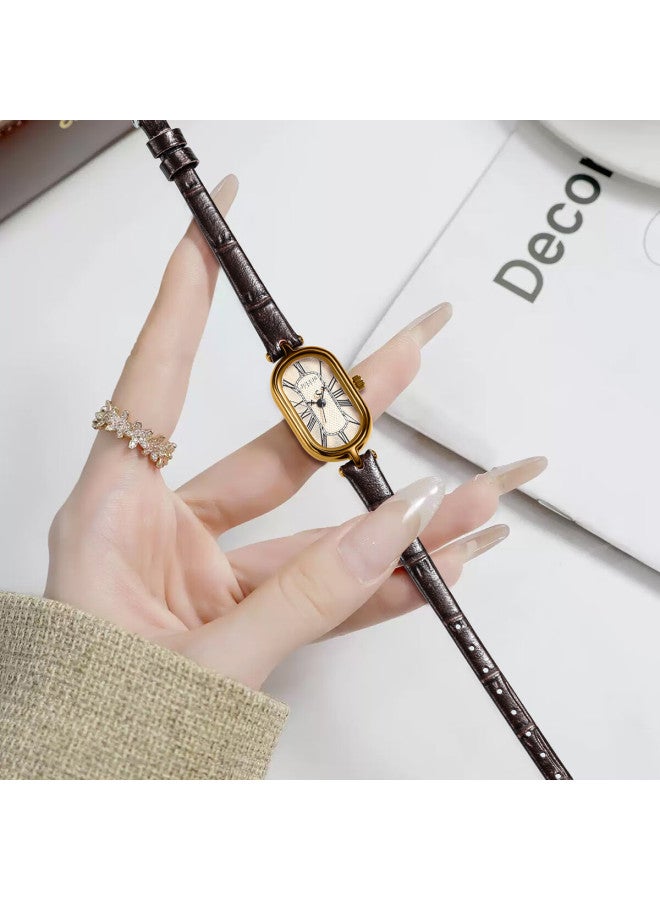 Julius Women's Watch - Oval Vintage Quartz Student Watch, Luxury Niche Design, Women's Day Gift - Image 3