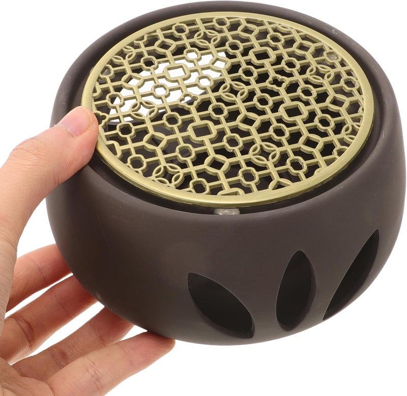 DOITOOL Japanese Style Teapot Warmer Candle Holder Set with Heat Lamp for Candles and Cauldron Stand, Glass Tea Heater Base for Home and Office Tea Accessories - Image 3