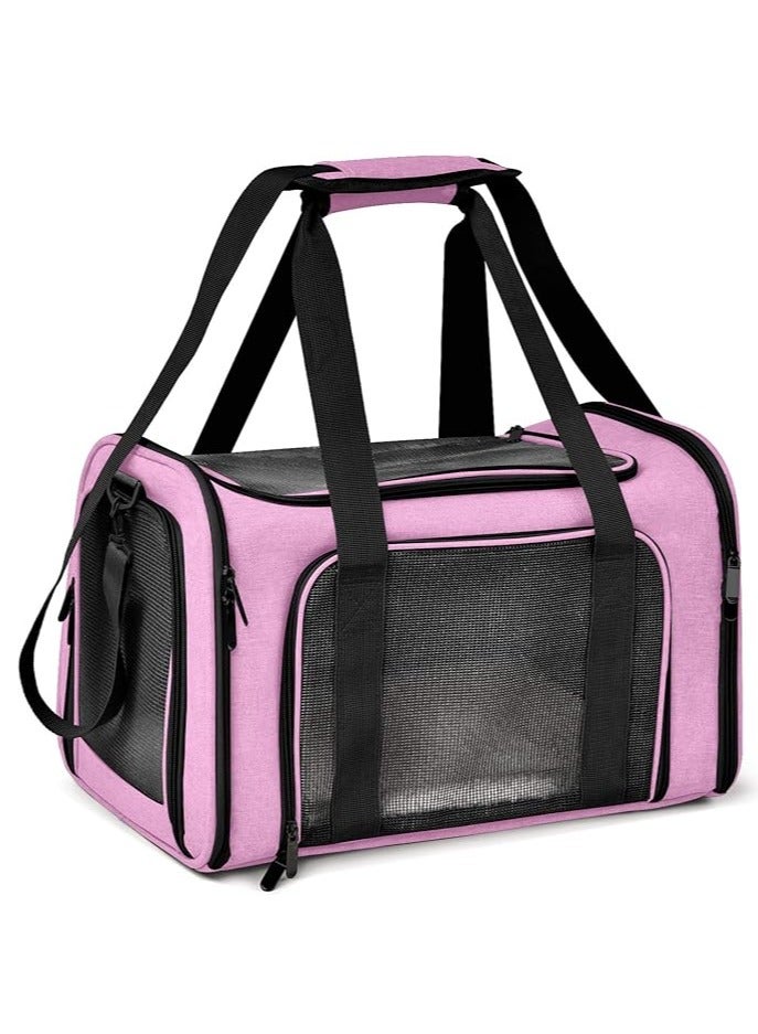 Pet Carrier for Small Medium Cats Dogs Puppies up to 15 Lbs, Airline Approved Small Dog Carrier Soft Sided, Collapsible Travel Puppy Carrier - Image 1