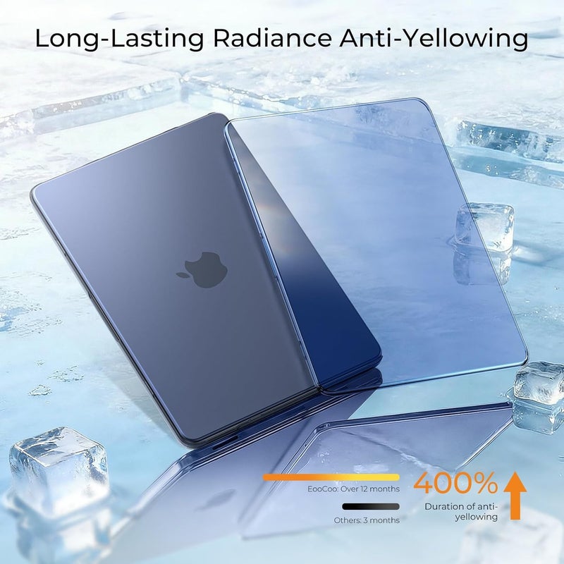 Compatible with Apple 2026 MacBook Neo Case 13 inch Mac Laptop A3404 with A18 Pro Chip & 13" Liquid Retina Display, Transparent Hard Shell, Plastic Hard Shell Cover Smooth Skin-Crystal Indigo - Image 4