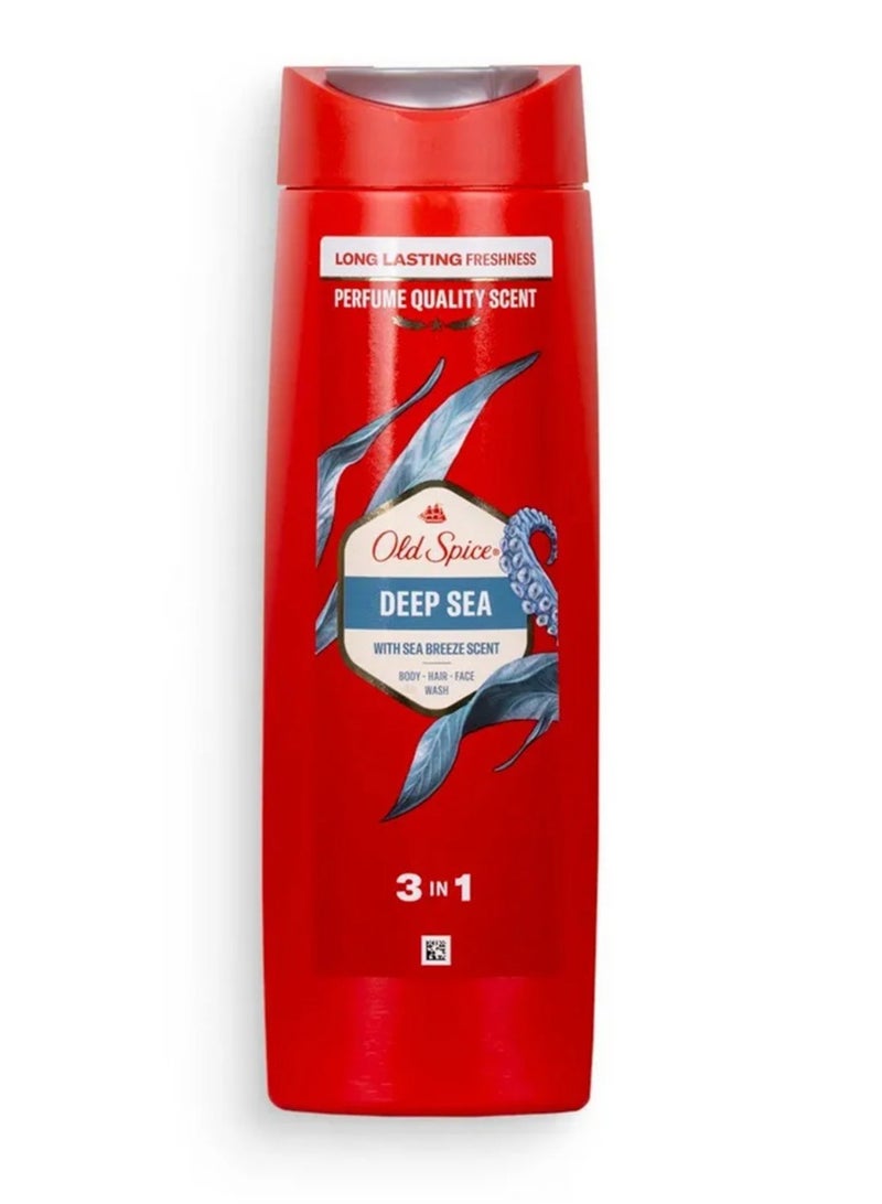 Old Spice deep sea with sea breeze scent body wash 3 in 1 400ml