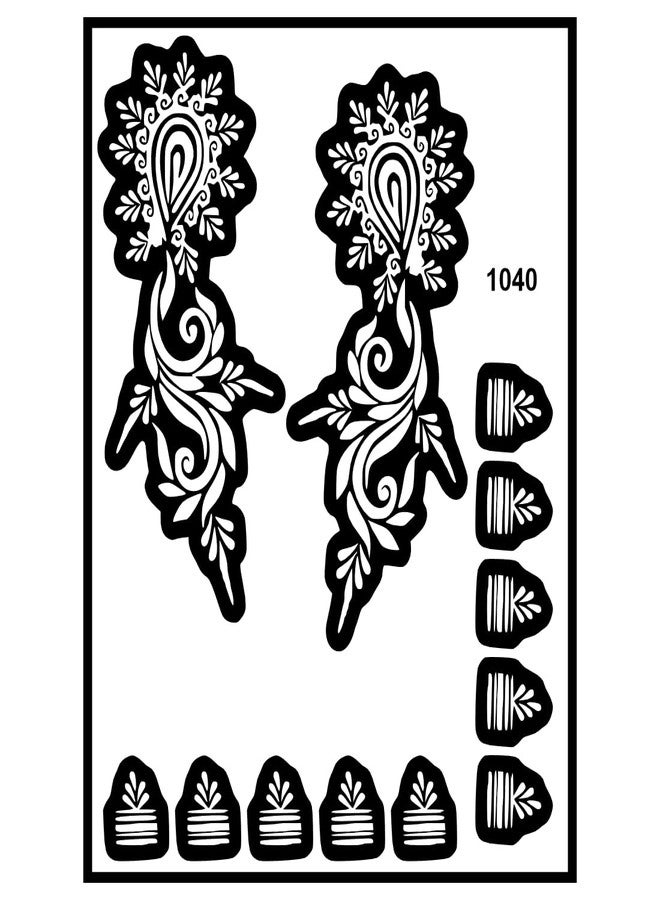 ORDERSHOCK Attractive Hand Mehndi Stencil Sticker with Detailing For New Look - Image 1