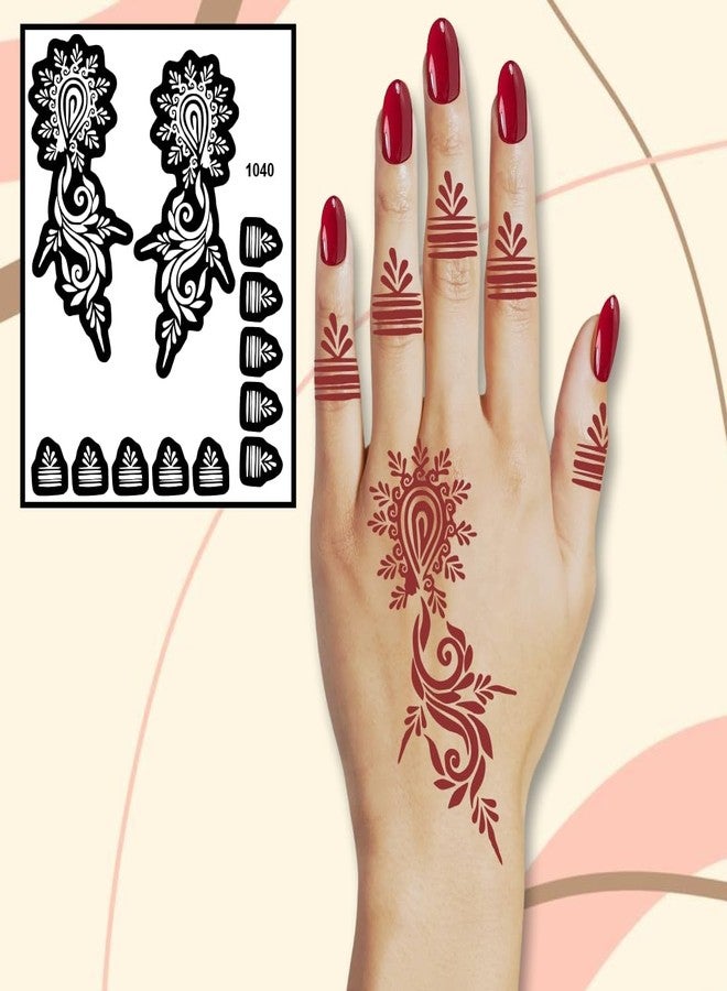 ORDERSHOCK Attractive Hand Mehndi Stencil Sticker with Detailing For New Look - Image 3