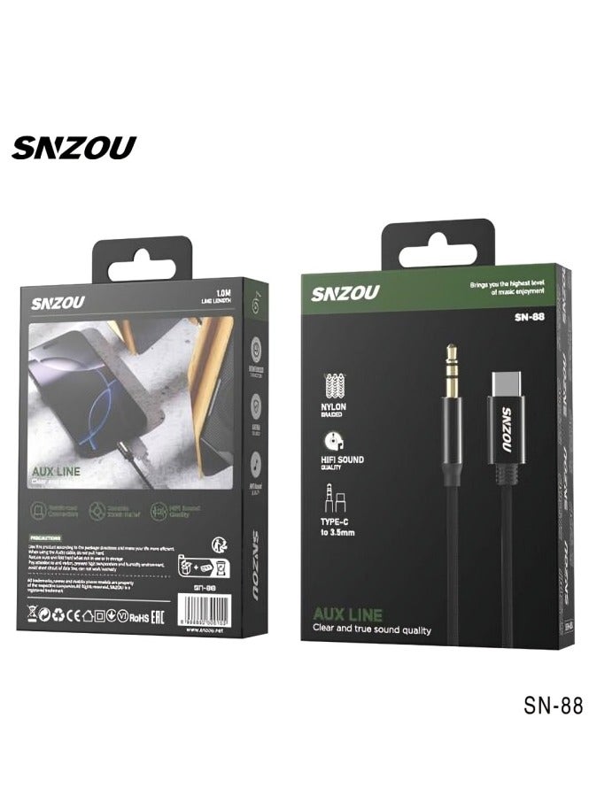 SNZOU Snzou HiFi Sound Line Type-C to 3.5mm AUX Cable - Image 1