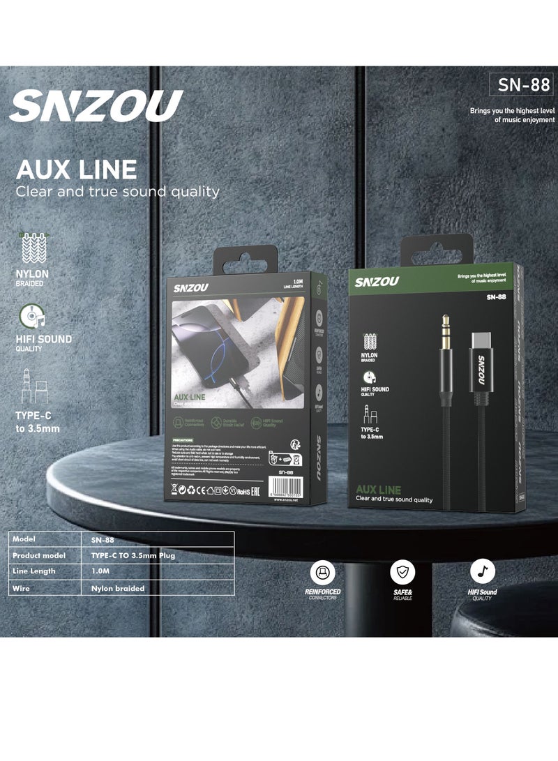 SNZOU Snzou HiFi Sound Line Type-C to 3.5mm AUX Cable - Image 2