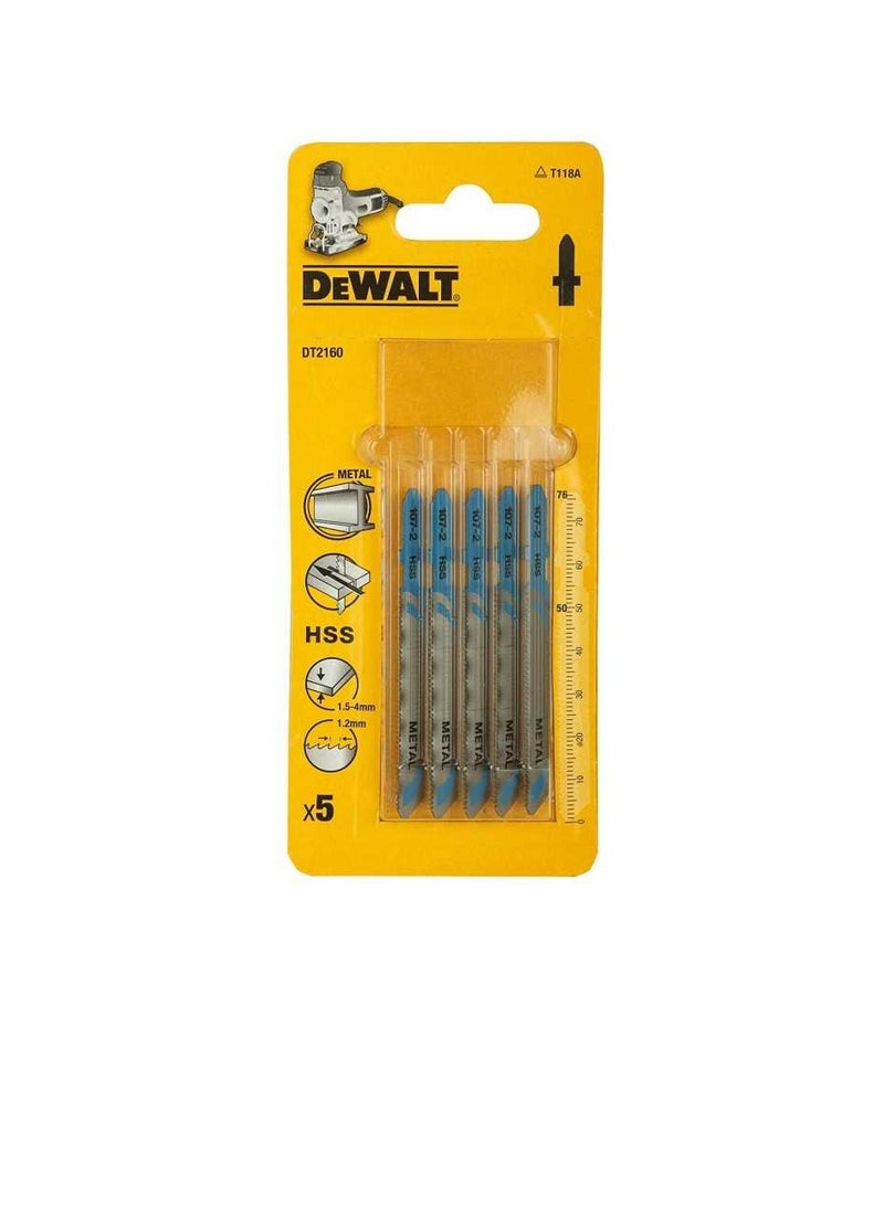 DT2160 Jigsaw Blades for Metal - 5pcs