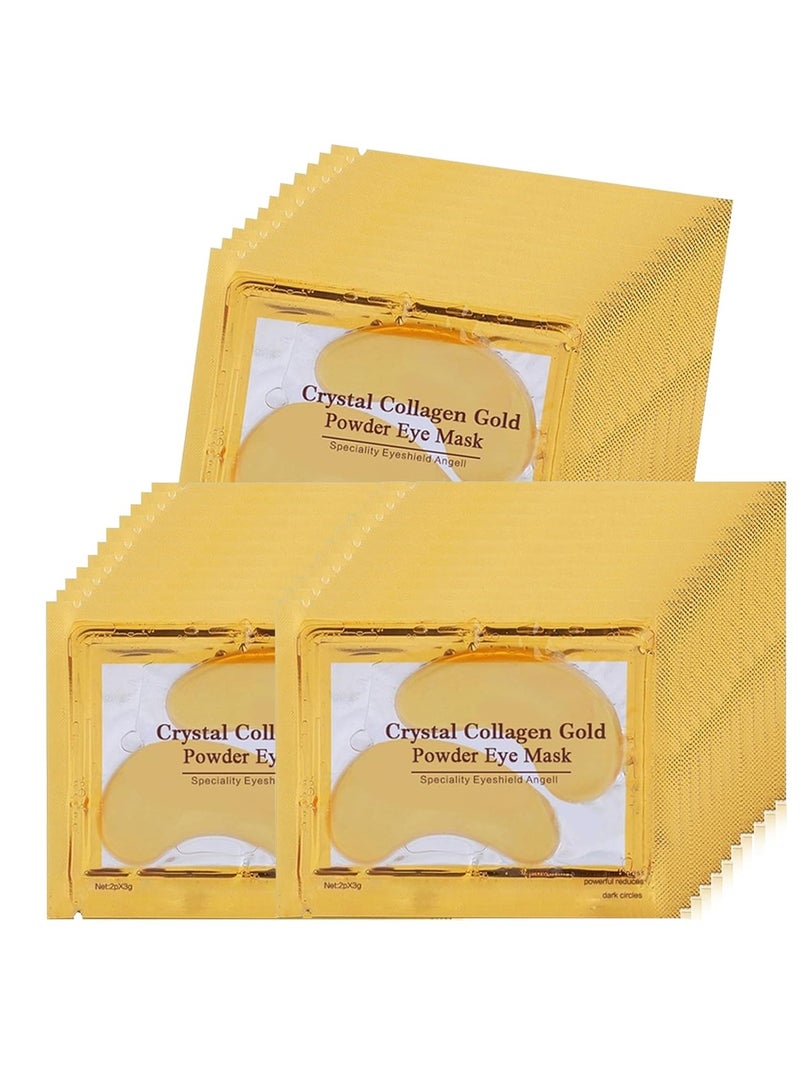 Felico Under Eye Patches, 30 Pairs Gold Eye Mask, Eye Gel Pads With Collagen Treatment for Reducing Dark Circles, Lighten Wrinkles Anti-Aging Moisturizing, Fine Lines Eye Bags Puffiness for Women Men - Image 1