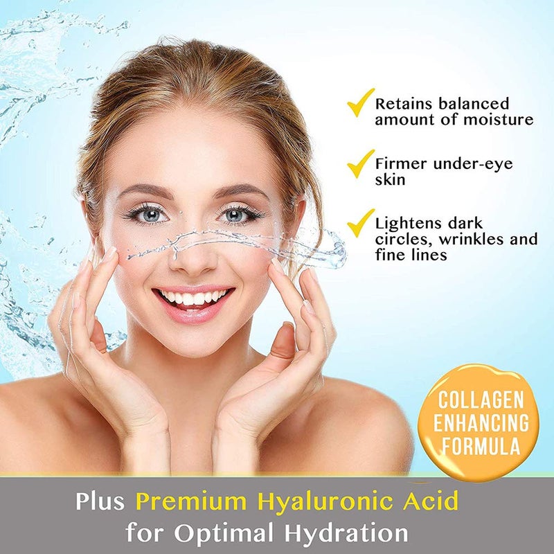 Felico Under Eye Patches, 30 Pairs Gold Eye Mask, Eye Gel Pads With Collagen Treatment for Reducing Dark Circles, Lighten Wrinkles Anti-Aging Moisturizing, Fine Lines Eye Bags Puffiness for Women Men - Image 2
