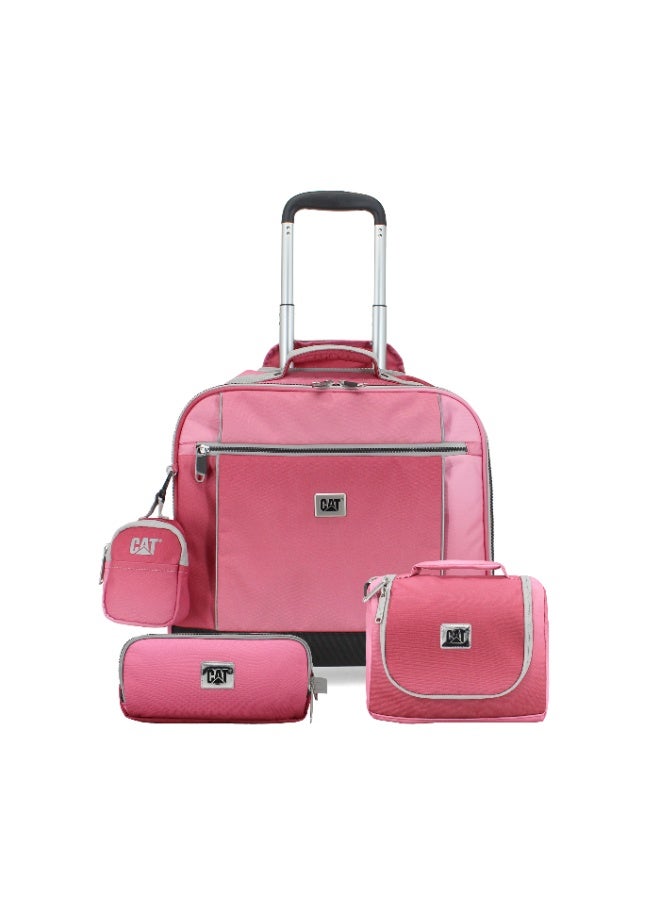 CATERPILLAR CAT- SwiftRider 4 Wheel Trolley Set - Gradient Pink - Image 1