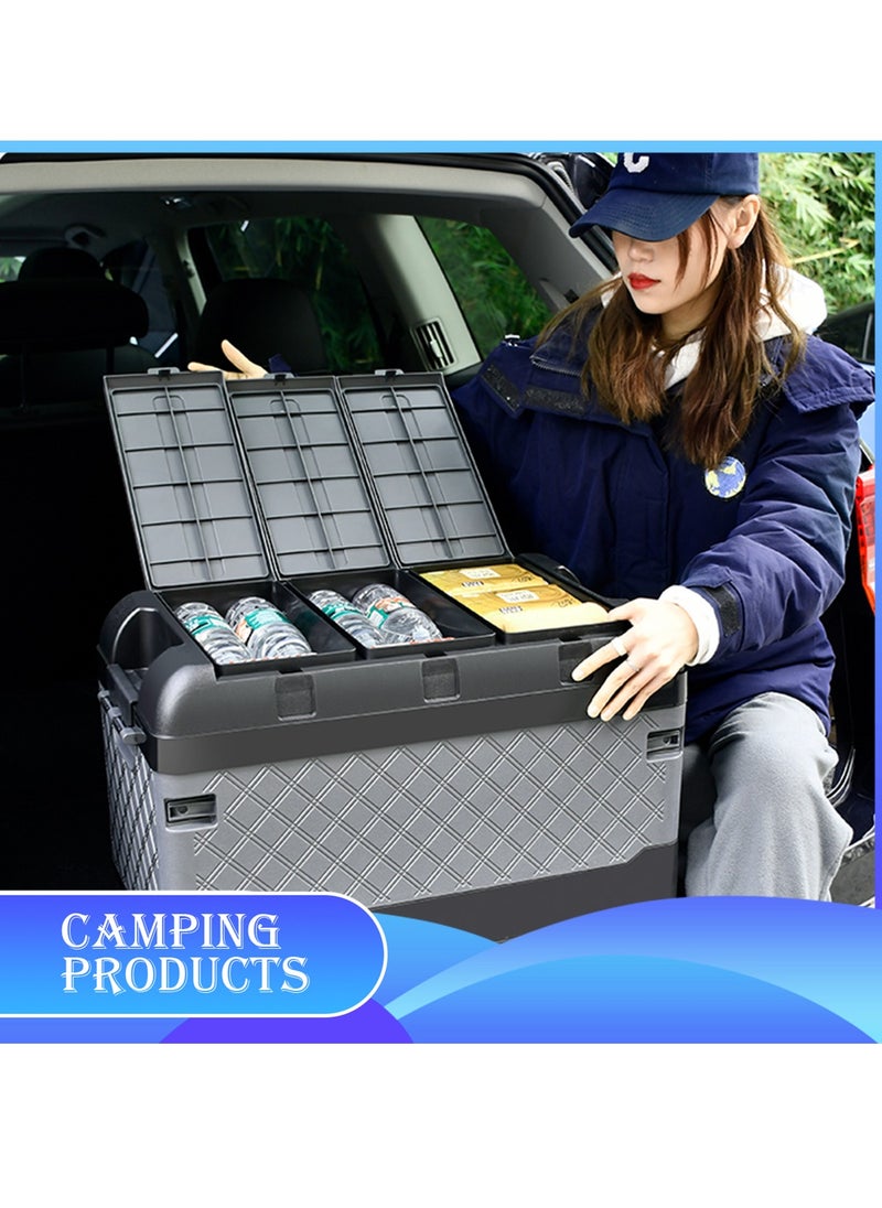 Manful Outdoor Double layer Camping Storage Box, Stackable Bins with Lids  - Image 3
