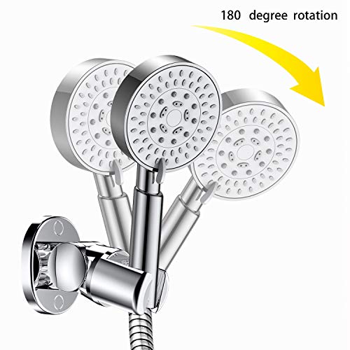 Gelme Nutri Shower Head Holder Wall Mounted, Screw Mounted Shower Spray Holder, Adjustable Handheld Shower Head Bracket, Shower Holder for Universal Wall Bathroom with Wall Anchors and Screws (Chrome Polished) - Image 3