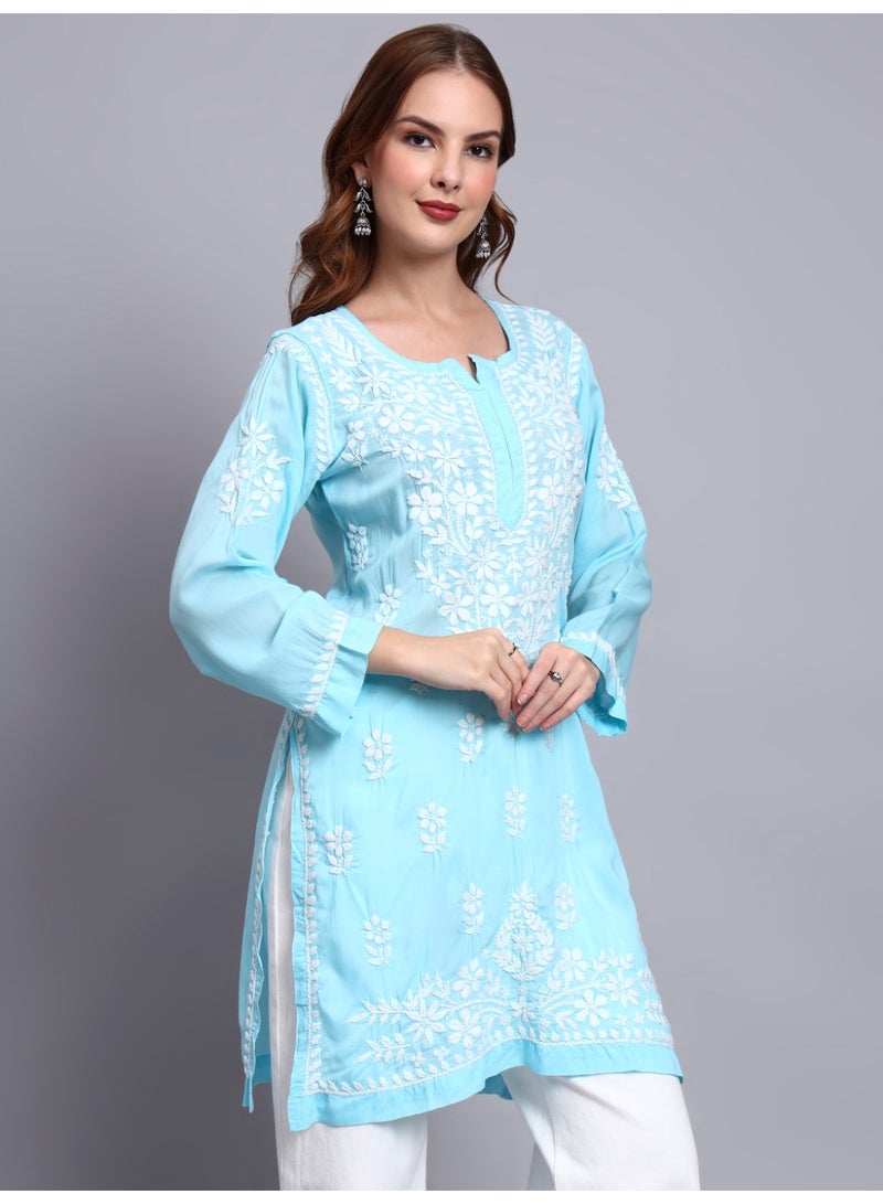 الايا كورتي مودال مطرز يدويًا بشيكانكاري للنساء - Image 5