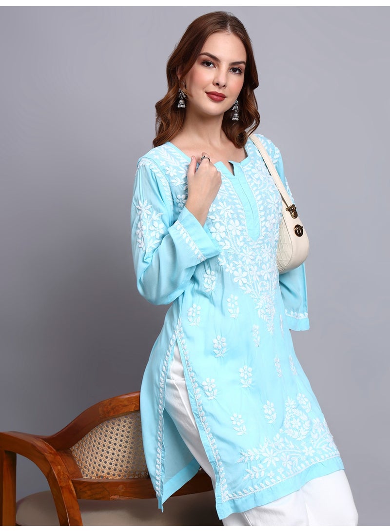 الايا كورتي مودال مطرز يدويًا بشيكانكاري للنساء - Image 1